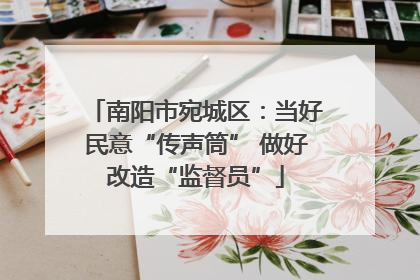 南阳市宛城区：当好民意“传声筒” 做好改造“监督员”
