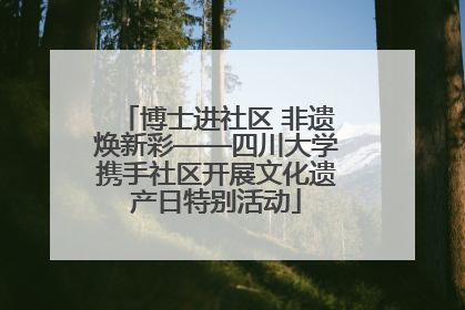 博士进社区 非遗焕新彩——四川大学携手社区开展文化遗产日特别活动