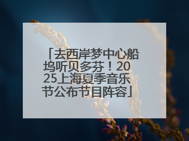 去西岸梦中心船坞听贝多芬！2025上海夏季音乐节公布节目阵容