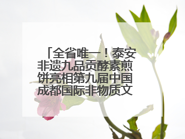 全省唯一！泰安非遗九品贡酵素煎饼亮相第九届中国成都国际非物质文化遗产节