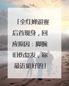 全红婵退赛后首现身，回应原因：脚腕旧伤复发，称最近挺好的