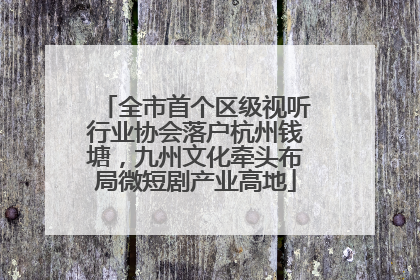 全市首个区级视听行业协会落户杭州钱塘，九州文化牵头布局微短剧产业高地
