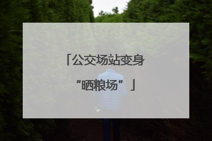 公交场站变身“晒粮场”