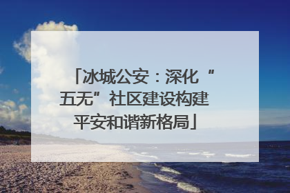 冰城公安：深化“五无”社区建设构建平安和谐新格局