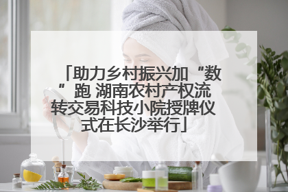 助力乡村振兴加“数”跑 湖南农村产权流转交易科技小院授牌仪式在长沙举行
