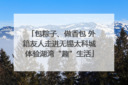 包粽子、做香包 外籍友人走进无锡太科城体验湖湾“趣”生活