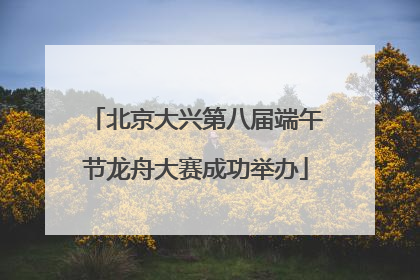 北京大兴第八届端午节龙舟大赛成功举办
