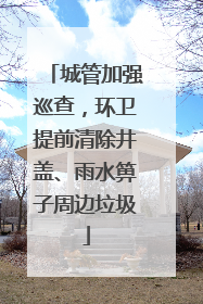 城管加强巡查，环卫提前清除井盖、雨水箅子周边垃圾