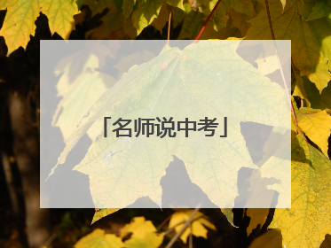 名师说中考