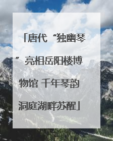 唐代“独幽琴”亮相岳阳楼博物馆 千年琴韵洞庭湖畔苏醒