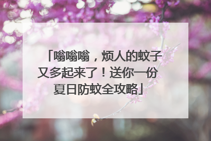 嗡嗡嗡，烦人的蚊子又多起来了！送你一份夏日防蚊全攻略