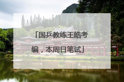 国乒教练王皓考编，本周日笔试