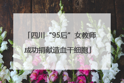 四川“95后”女教师成功捐献造血干细胞