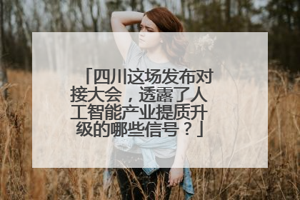 四川这场发布对接大会，透露了人工智能产业提质升级的哪些信号？