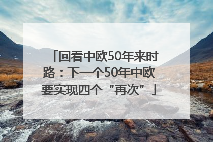 回看中欧50年来时路：下一个50年中欧要实现四个“再次”