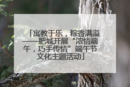 寓教于乐，粽香满溢——肥城开展“浓情端午，巧手传情”端午节文化主题活动