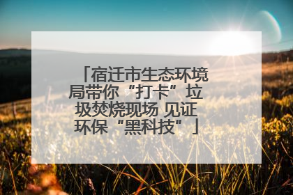 宿迁市生态环境局带你“打卡”垃圾焚烧现场 见证环保“黑科技”
