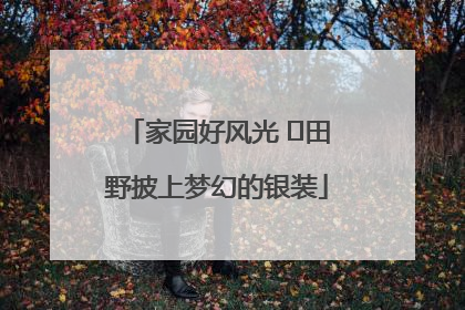 家园好风光 ⎮田野披上梦幻的银装