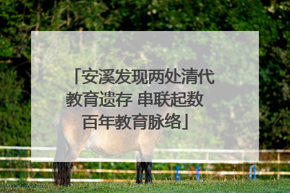 安溪发现两处清代教育遗存 串联起数百年教育脉络