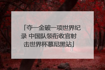 夺一金破一项世界纪录 中国队领衔收官射击世界杯慕尼黑站