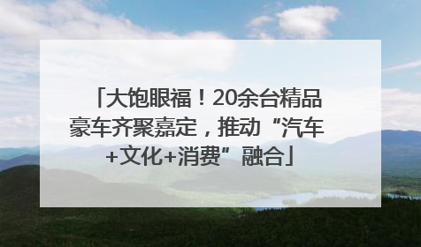 大饱眼福！20余台精品豪车齐聚嘉定，推动“汽车+文化+消费”融合