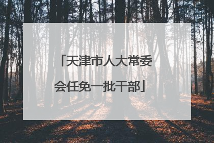 天津市人大常委会任免一批干部