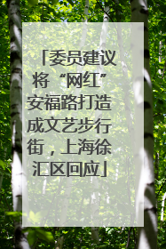 委员建议将“网红”安福路打造成文艺步行街，上海徐汇区回应