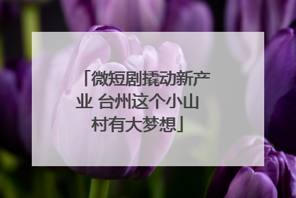 微短剧撬动新产业 台州这个小山村有大梦想