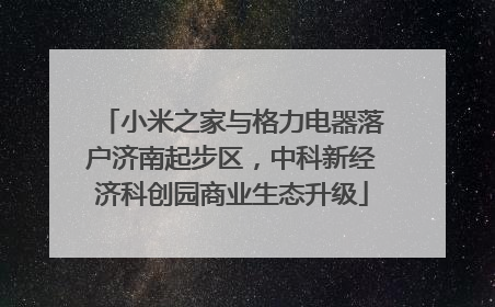 小米之家与格力电器落户济南起步区，中科新经济科创园商业生态升级