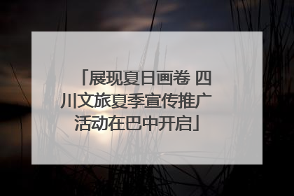 展现夏日画卷 四川文旅夏季宣传推广活动在巴中开启