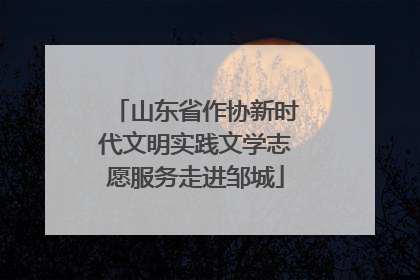 山东省作协新时代文明实践文学志愿服务走进邹城