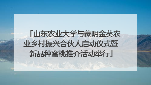 山东农业大学与蒙阴金葵农业乡村振兴合伙人启动仪式暨新品种蜜桃推介活动举行
