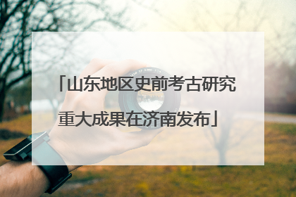 山东地区史前考古研究重大成果在济南发布