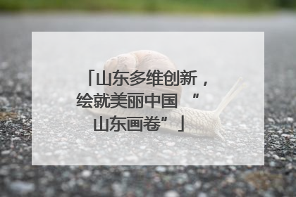 山东多维创新，绘就美丽中国 “山东画卷”