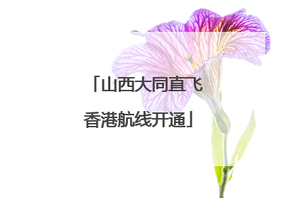 山西大同直飞香港航线开通