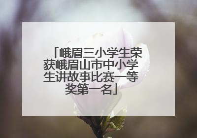 峨眉三小学生荣获峨眉山市中小学生讲故事比赛一等奖第一名