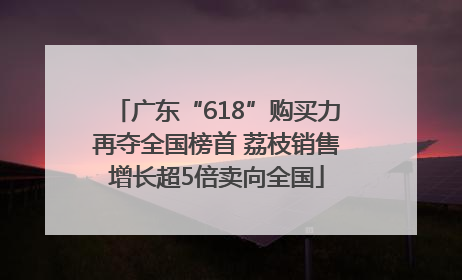 广东“618”购买力再夺全国榜首 荔枝销售增长超5倍卖向全国