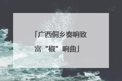 广西侗乡奏响致富“椒”响曲