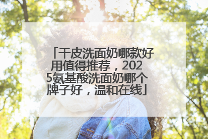 干皮洗面奶哪款好用值得推荐，2025氨基酸洗面奶哪个牌子好，温和在线