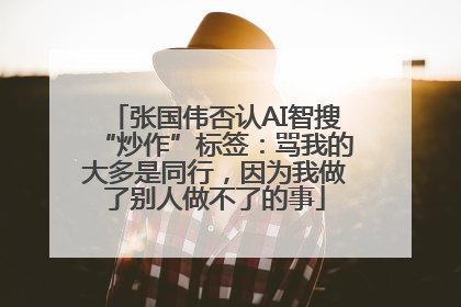 张国伟否认AI智搜“炒作”标签：骂我的大多是同行，因为我做了别人做不了的事