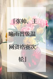 张帅、王曦雨晋级温网资格赛次轮
