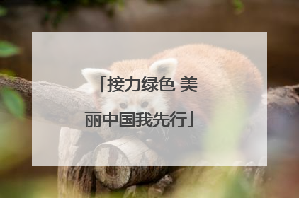 接力绿色 美丽中国我先行