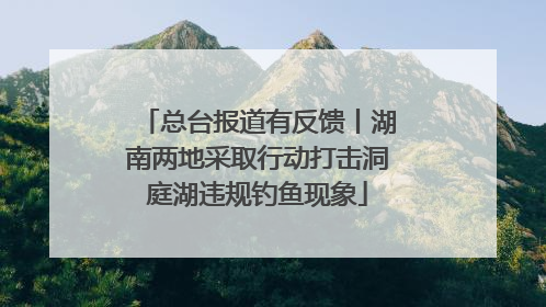总台报道有反馈丨湖南两地采取行动打击洞庭湖违规钓鱼现象