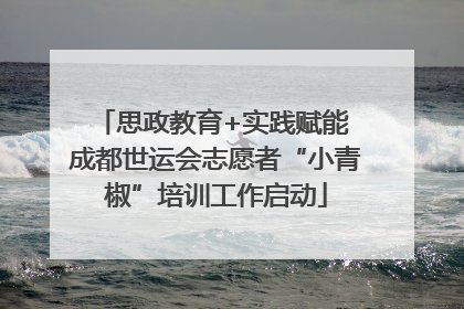 思政教育+实践赋能 成都世运会志愿者“小青椒”培训工作启动