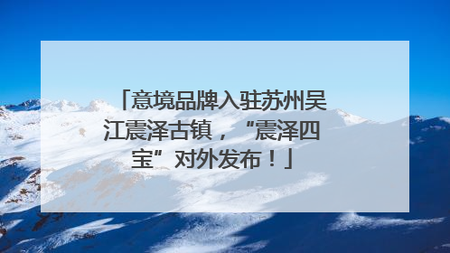 意境品牌入驻苏州吴江震泽古镇，“震泽四宝”对外发布！