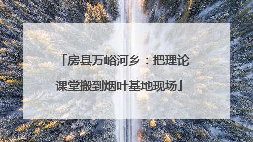 房县万峪河乡：把理论课堂搬到烟叶基地现场