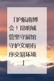 护航南博会！昆明城管坚守展馆守护文明有序交易环境