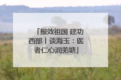 报效祖国 建功西部丨谈海玉：医者仁心润羌塘