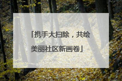 携手大扫除，共绘美丽社区新画卷