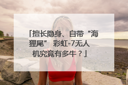 擅长隐身、自带“海狸尾” 彩虹-7无人机究竟有多牛？